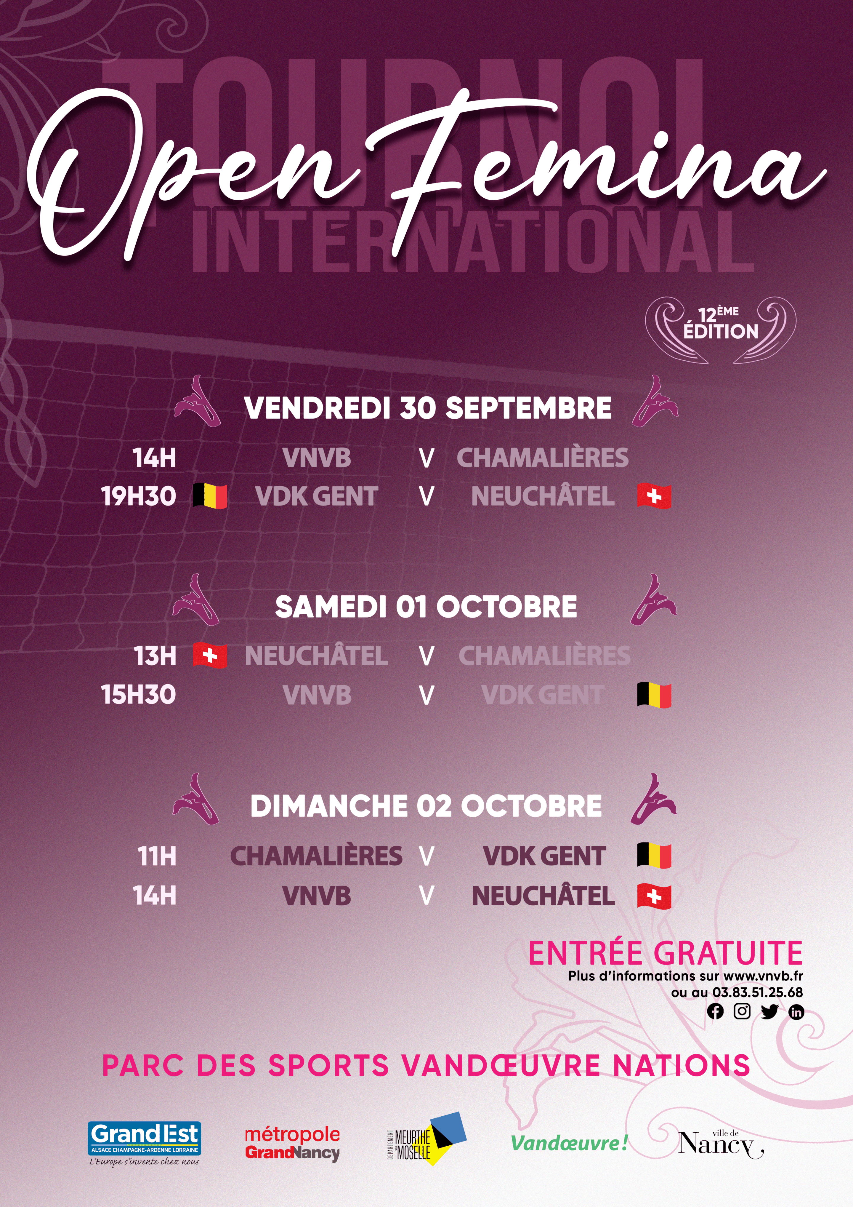 programme open femina programme open femina